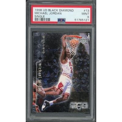 Michael Jordan 1998 Upper Deck Black Diamond Basketball Card #13 Graded PSA 9 MINT - 8'6" x 11'6"