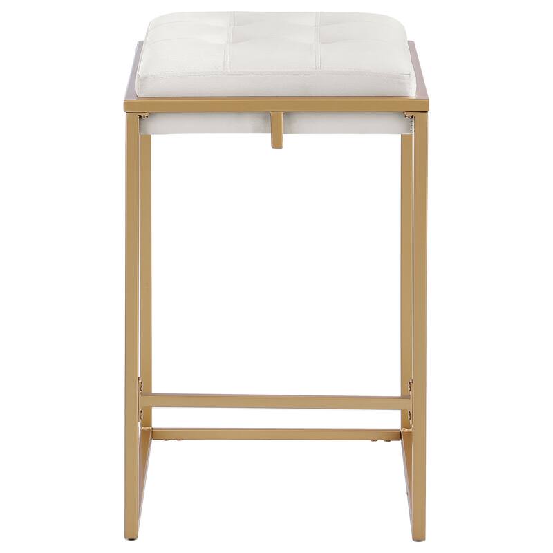 Nadia Upholstered Backless Stool (Set of 2)