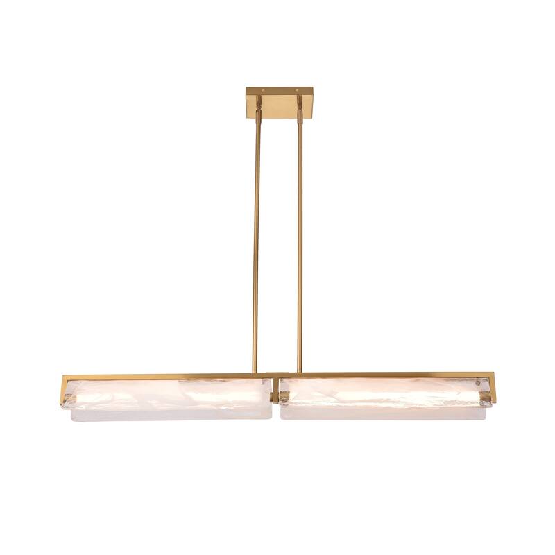 Varaluz Mingle 2-Light Linear Pendant - Satin Brass
