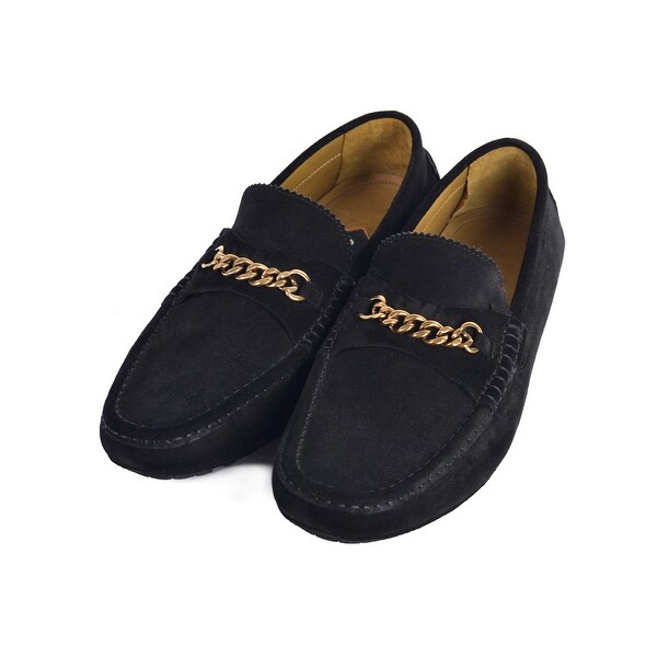 mens black suede drivers