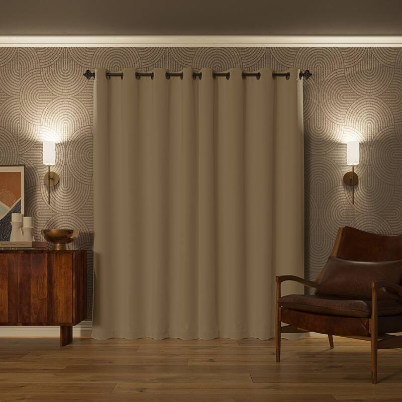Sun Zero Oslo Theater Grade Extreme Total Blackout Grommet Curtain Panel, Single Panel