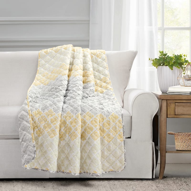 Lush Decor Medallion Ombre Throw Blanket - Yellow