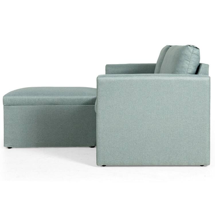 Convertible L-Shaped Sectional Sofa Couch with Reversible Chaise - 75.5" x 58.5" x 31.5" (W x D x H)