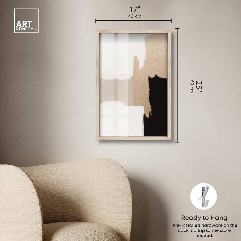 Beige and Black III Shadowbox by Art Remedy