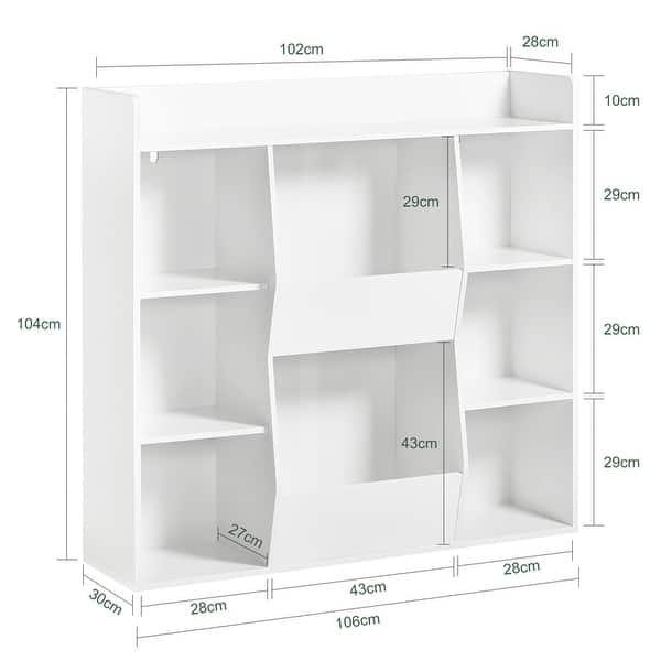 dimension image slide 1 of 2, Haotian KMB55-W, Children Kids Bookcase Book Shelf Toy Storage Display
