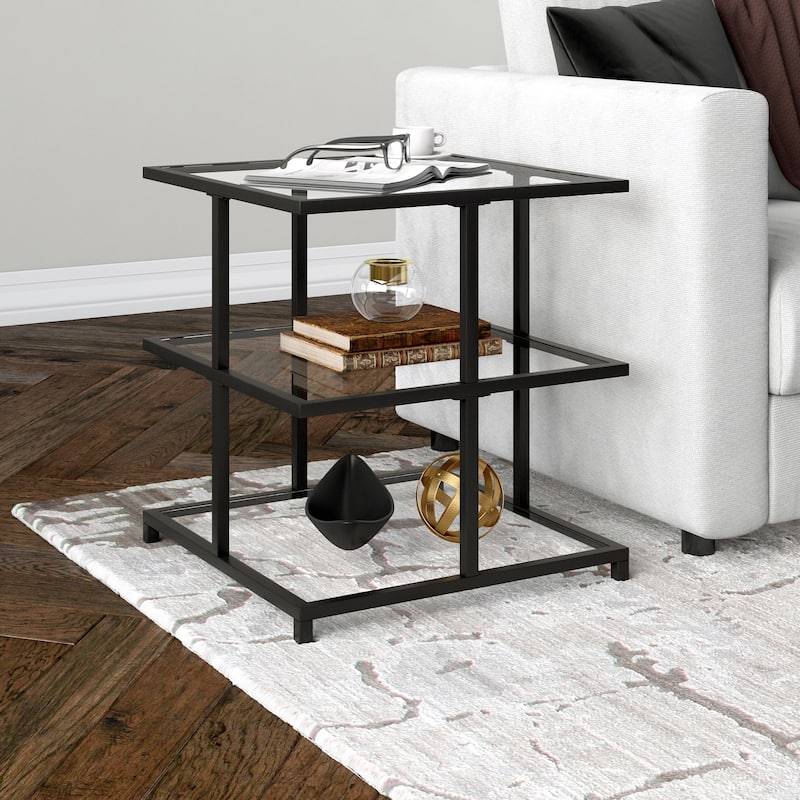 Greenwich 22'' Wide Square Side Table - Blackened Bronze