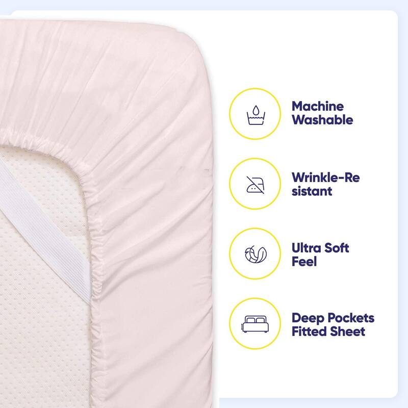 Soft Brushed Microfiber 7-piece Split King Sheet Set - 4 Pillowcases