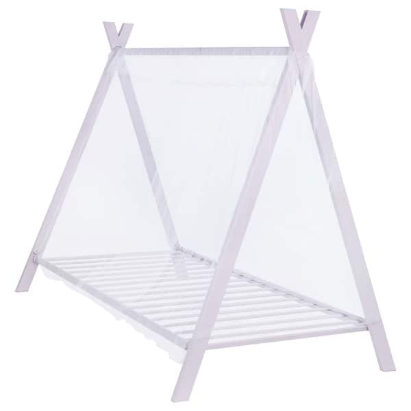 slide 2 of 6, Fultonville Pink Twin Metal Frame Tent Bed Pink