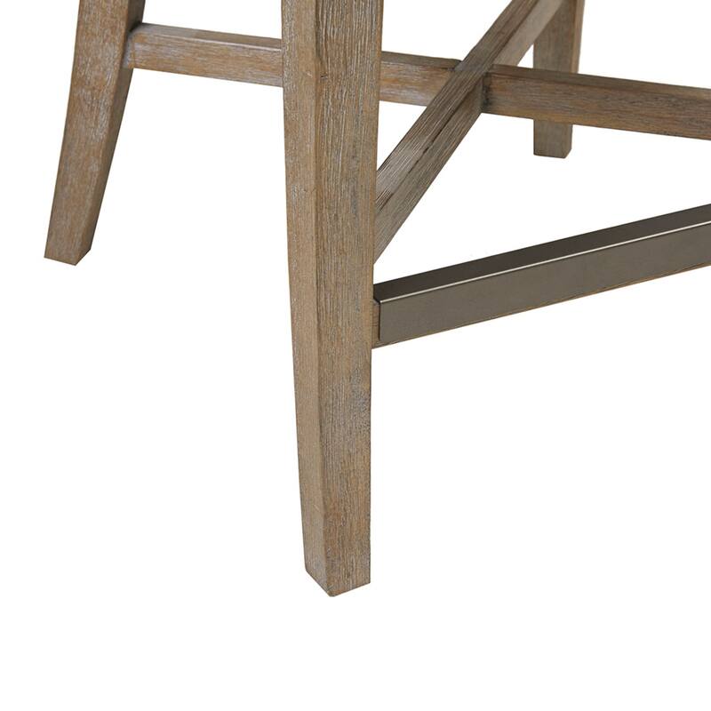 Roomfitters 360-Swivel Counter Stool, Upholstered Wingback Bar Chair with Piping and Bronze Kickplate, Navy Blue