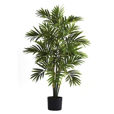 French Country Palm Tree - 3 Ft Artificial Palm Decor for Home Office - Lush Green Indoor Plant - 3ft.