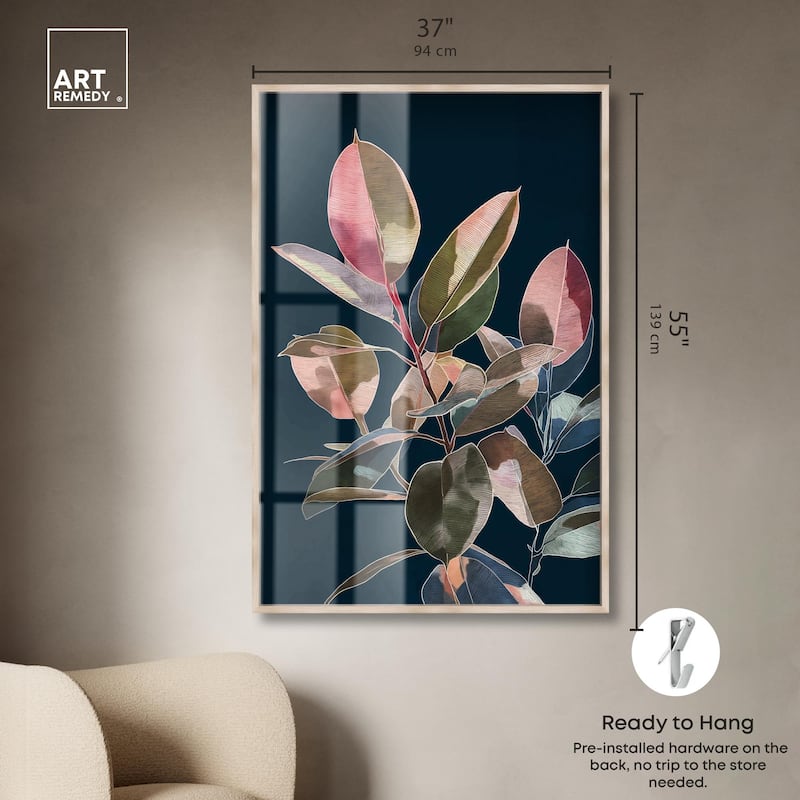 Fuchsia Frond I Shadowbox by Art Remedy