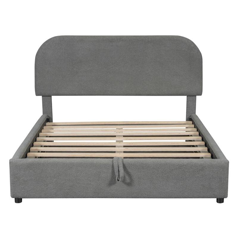 Platform Bed with Hydraulic Storage System