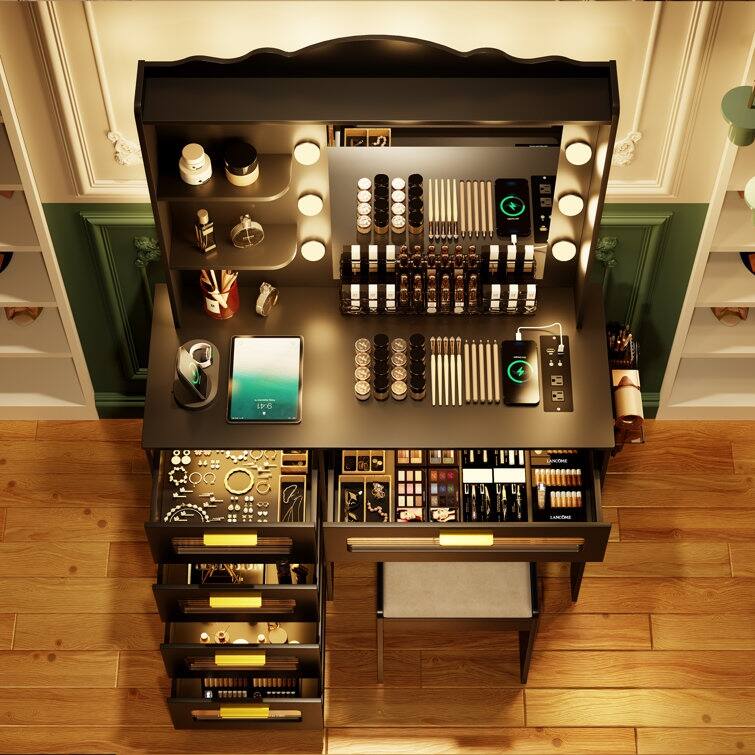 Makeup Vanity with 3 Lighting Colors