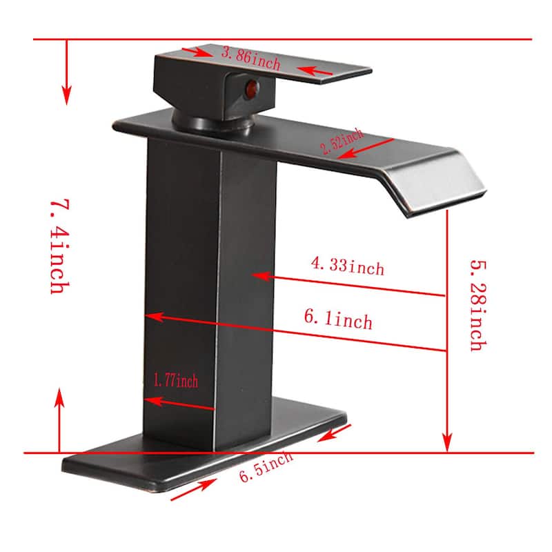 Single-Hole Low-Arc Bathroom Faucet with Drain