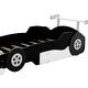 preview thumbnail 12 of 12, Twin Size Race Car-Shaped Platform Bed w/ Storage Footboard & Wheels Creative Wood Bed Frame for Kids, Teens, Girls, Boys, Black