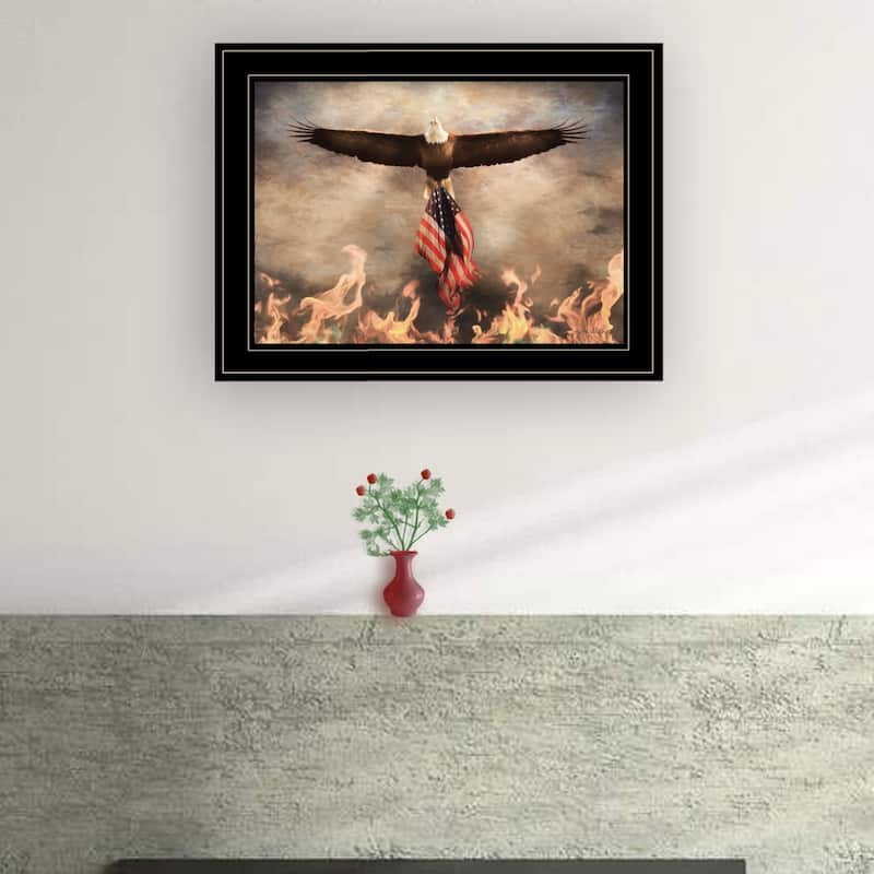 TrendyDecor4U Contemporary "Blaze of Glory" Framed Print Wall Art by Lori Deiter