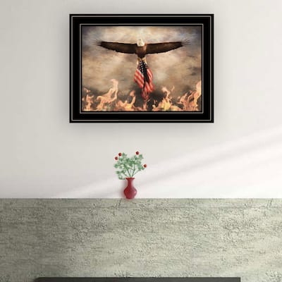 TrendyDecor4U Contemporary "Blaze of Glory" Framed Print Wall Art by Lori Deiter