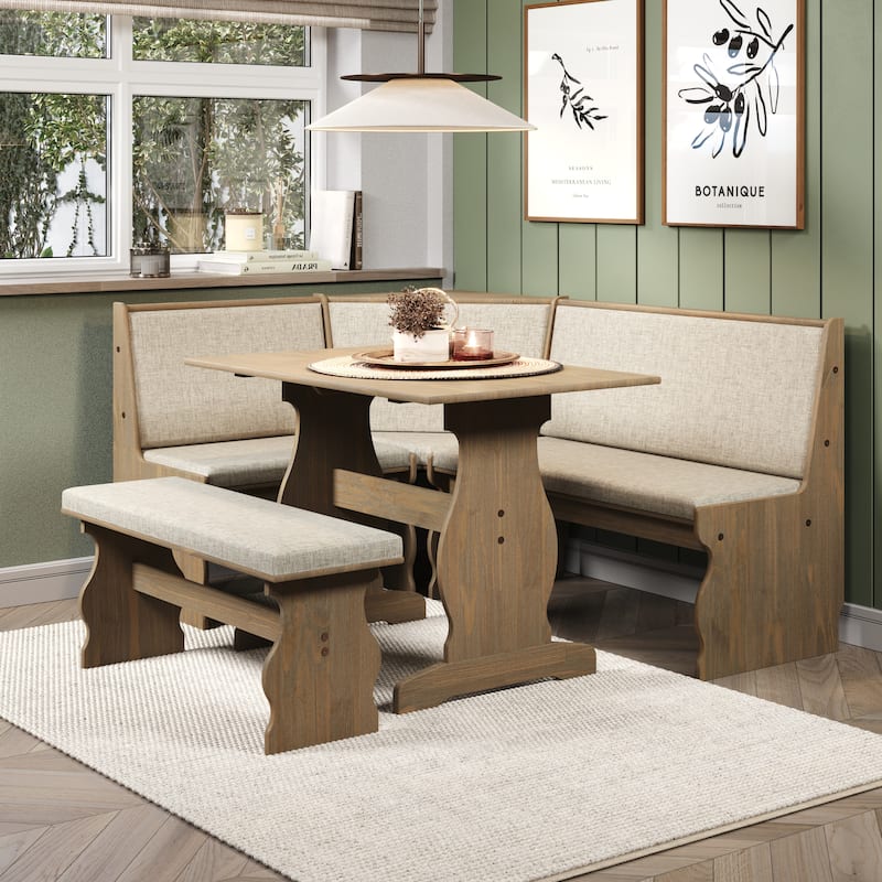 Hannah Breakfast Nook 3-piece Dining Set