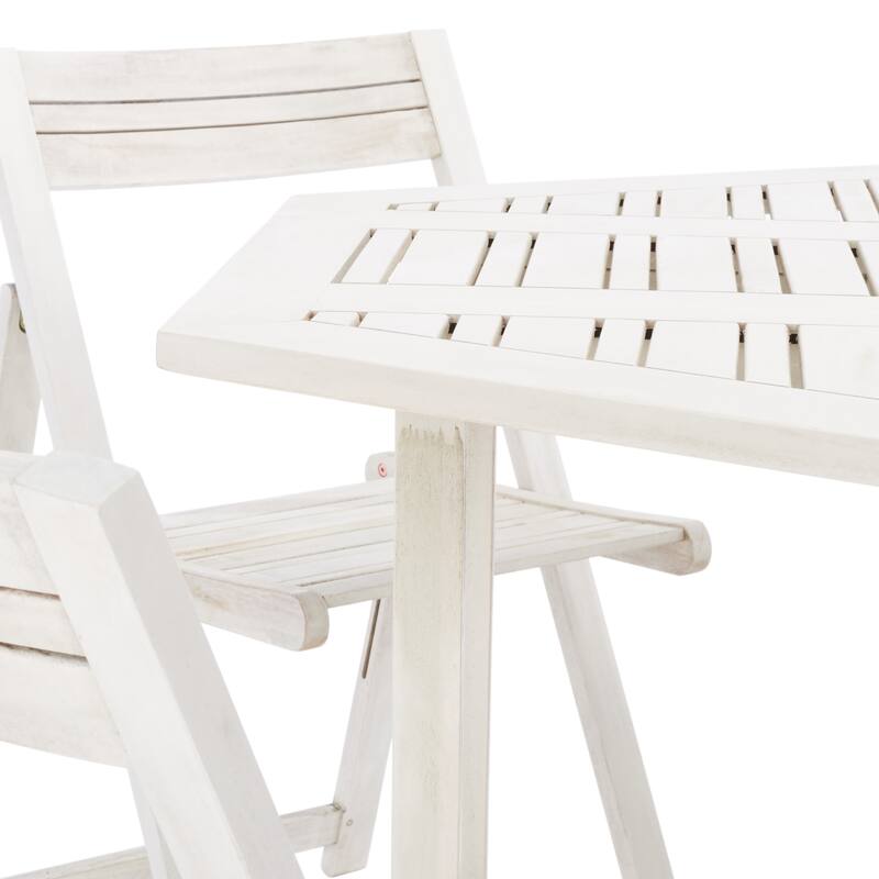 SAFAVIEH Kateryna Acacia Wood 5 Piece Outdoor Dining Table Set - 41Wx41Dx30H