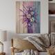 Designart 'Purple And White Flower Vase Painting' Traditional Wood Wall ...