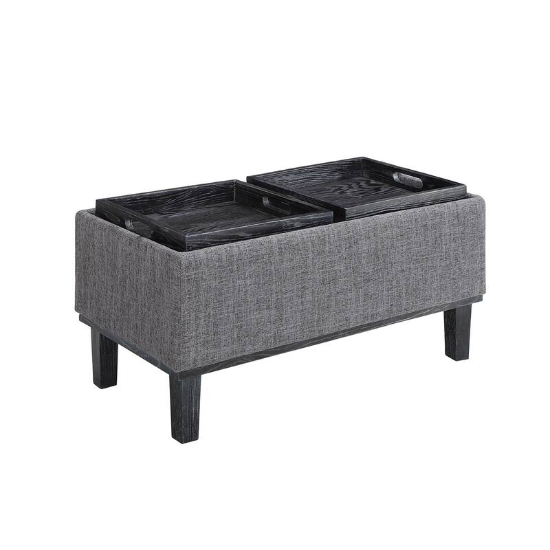 Storage Ottoman - Upholstered Seat with Hidden Storage Compartment, Stylish Accent for Modern Home Interiors