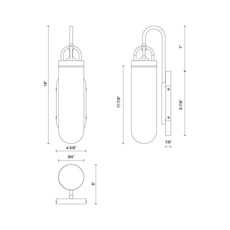 Alora Lighting WV461101 Lancaster 18" Tall Wall Sconce