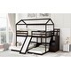 preview thumbnail 4 of 7, Innovative Full-Twin Bunk Bed with Slide, Storage Stairs, and Built-in Drawer