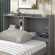 preview thumbnail 11 of 46, Pine Platform Bed with Storage Headboard, Trundle, and Drawers