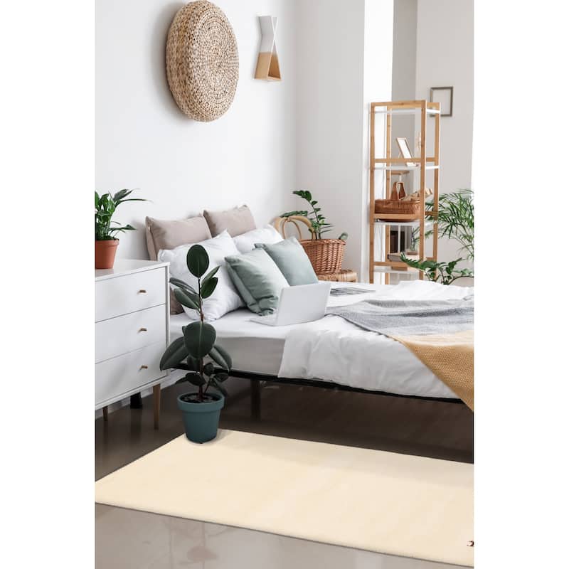 Kashkuli Gabbeh Cream Rug 2'6" x 6'4" - 2'6 x 6'4