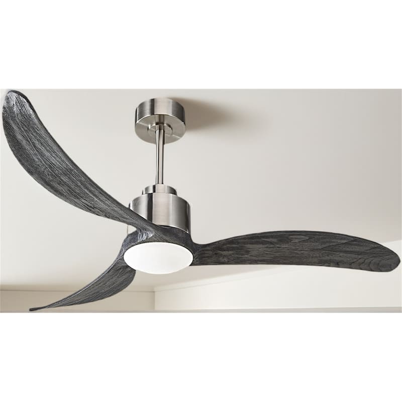 52" Ceiling Fan with LED Light and Remote Control - Nickel