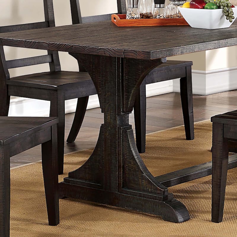 Furniture of America Badri Rustic 76-inch Solid Wood Dining Table