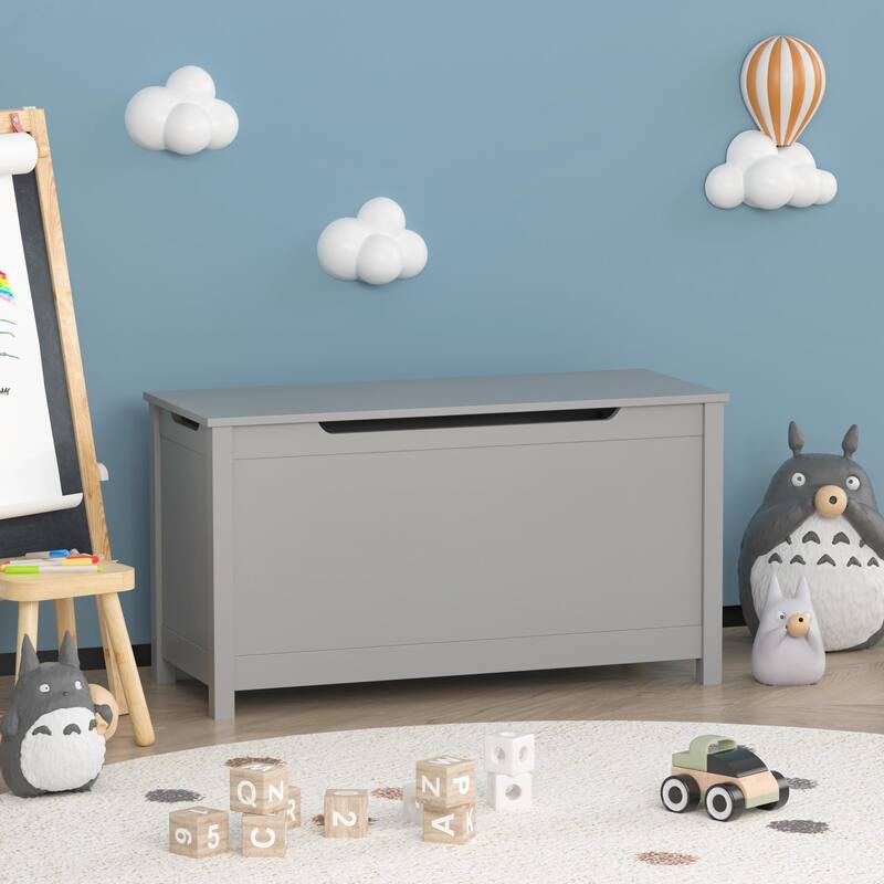Anmytek Kids Storage Bench with Toy Organizer for Playroom and Bedroom Multifunctional Storage Ottoman