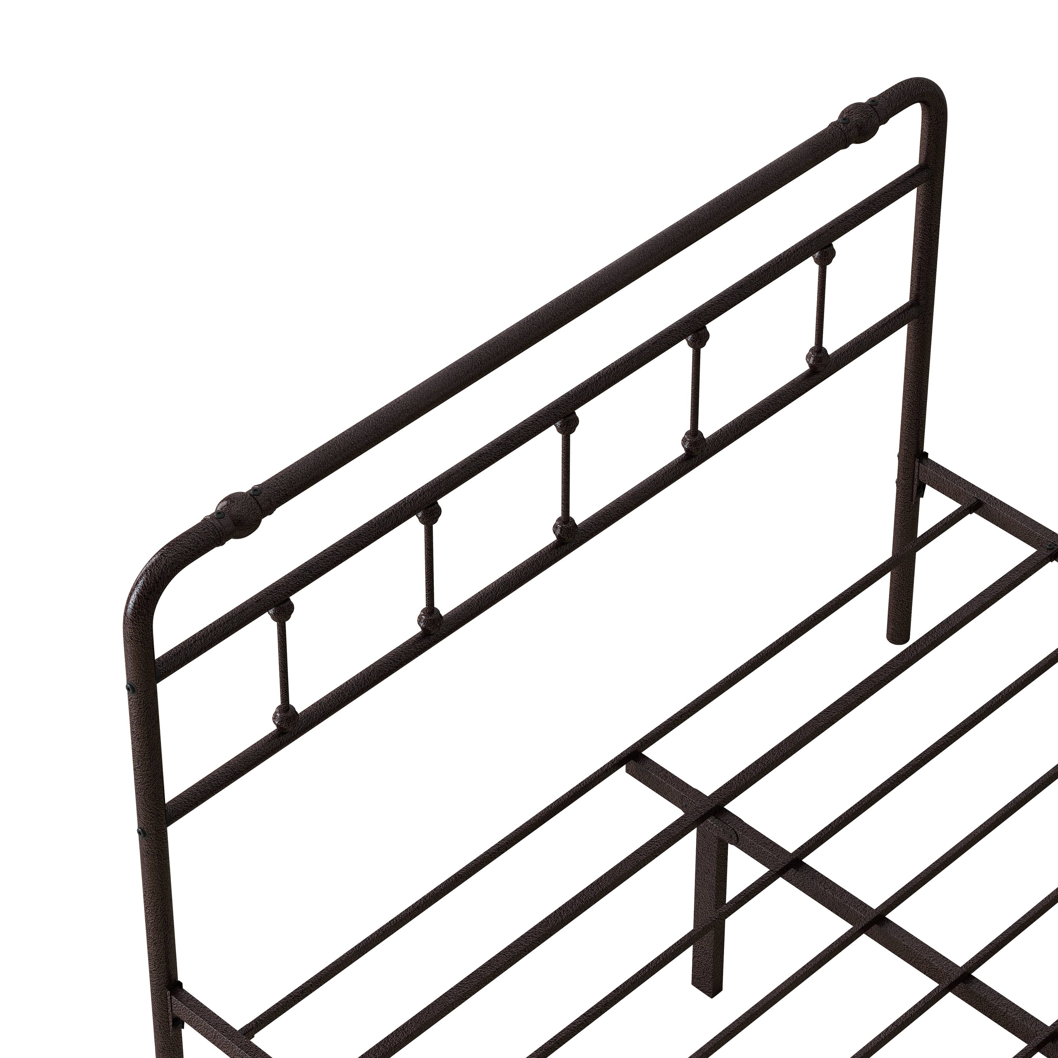 Metal Platform Bed Frame with Victorian Style Wrought IronArt
