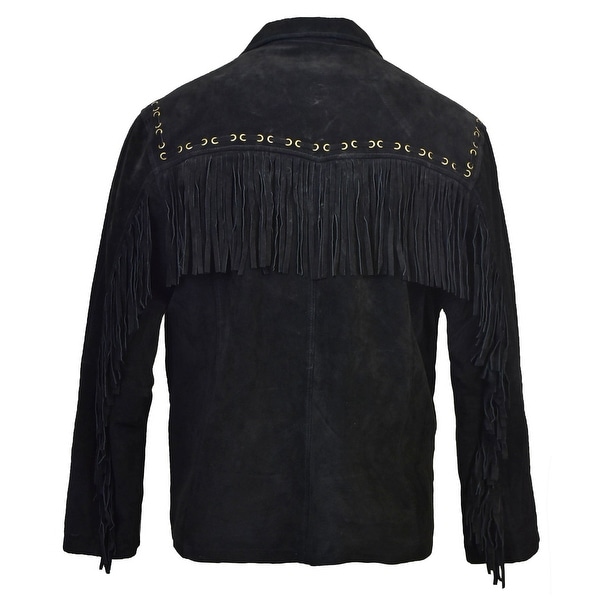 black fringe jacket