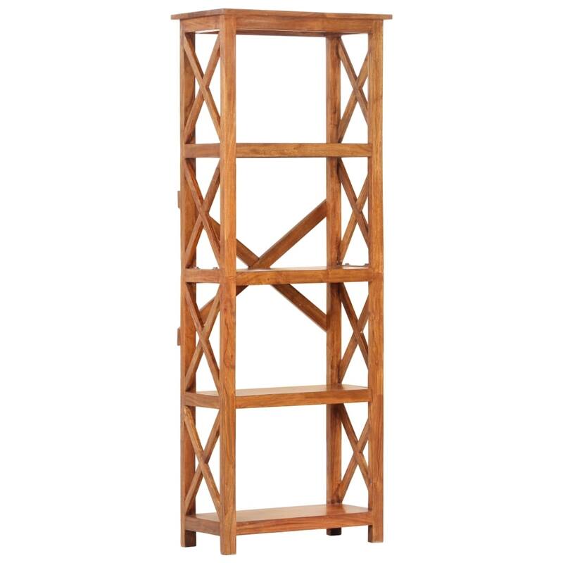 vidaXL Bookshelf Book Rack Standing Shelves Wall Bookcase Solid Wood Acacia