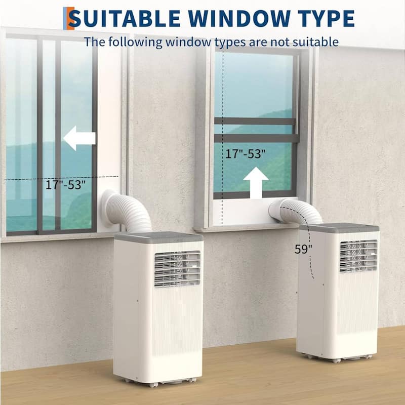 3-in-1 8000 Btus Portable Air Conditioner for Rooms up to 350 Sq.Ft. - N/A