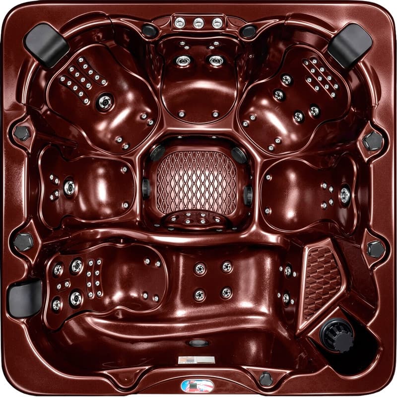 American Spas 6-Person 100-Jet Premium Acrylic Lounger Spa Standard Hot Tub with Sound System and LED Waterfall