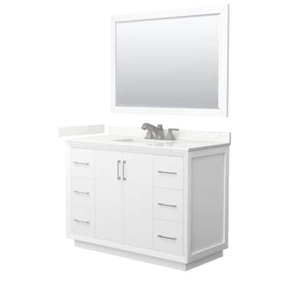 Wyndham Collection WCF414148S-QTZ-US3M46 Strada 48" Free Standing