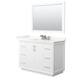 Option White / Giotto Quartz Top / Brushed Nickel