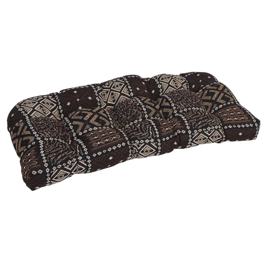 42-inch by 19-inch Rounded Back Tapestry Loveseat Cushion (Multiple Patterns) - 42 x 19