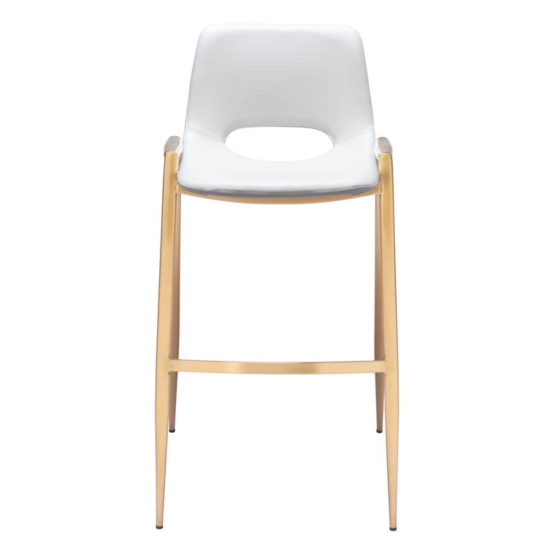 Desi Barstool White & Gold