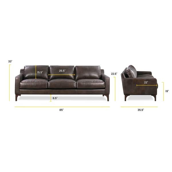 Poly and Bark Sorrento Sofa Genuine Italian Leather On Sale Bed