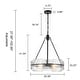 preview thumbnail 57 of 56, Dimmable Large Drum Glass Chandelier for Dining Room High Ceiling Living Room