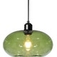 preview thumbnail 1 of 4, Industrial green glass pendant light kitchen island hanging lighting