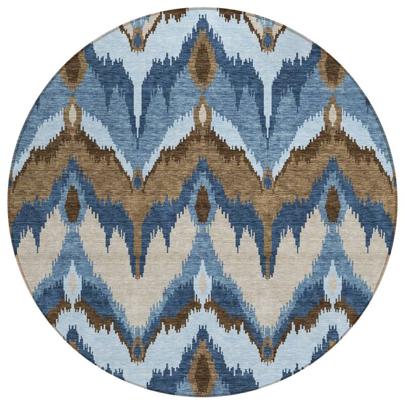 HomeRoots Ikat Transitional Rectangle Outdoor Rug