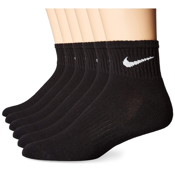 Nike mens socks cotton quarter 6 pairs