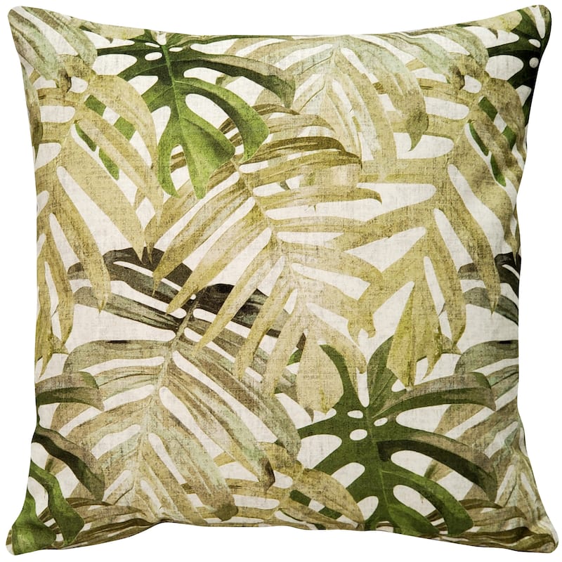 Pattaya Palm Throw Pillow - Polyester - Green - 20" x 20"