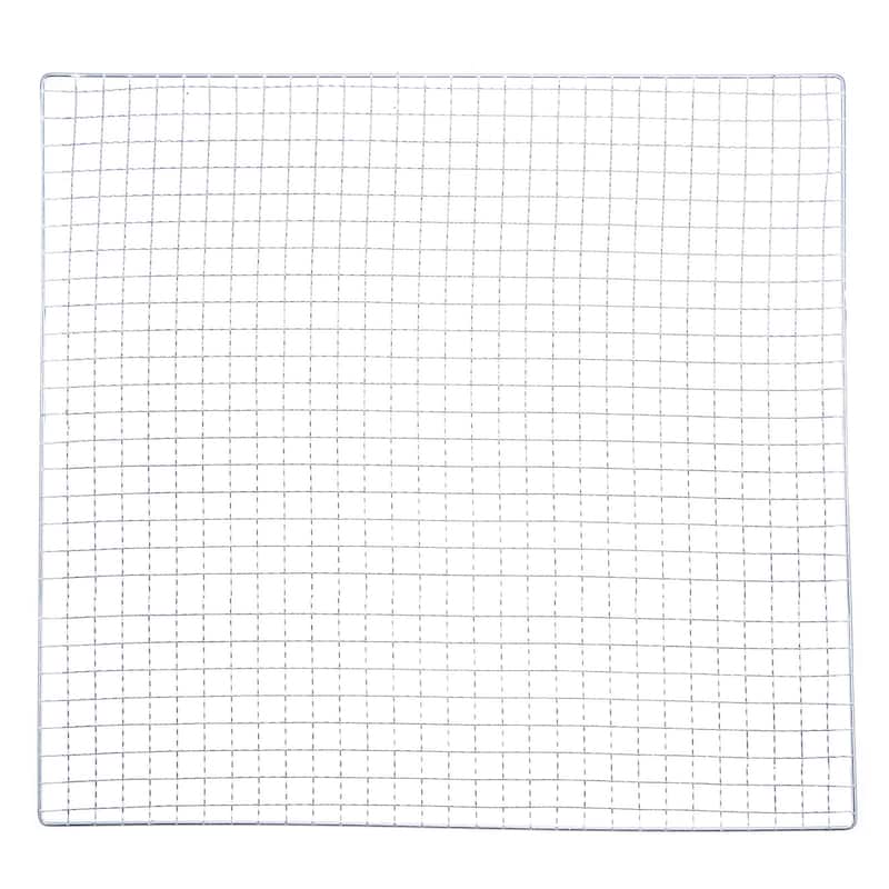 2pcs Square BBQ Grill Net 15.7"x15.7" Galvanized Iron Barbecue Mesh for Baking