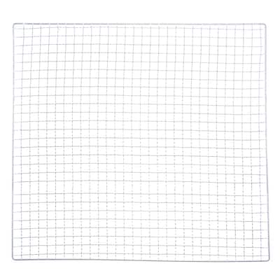 2pcs Square BBQ Grill Net 15.7"x15.7" Galvanized Iron Barbecue Mesh for Baking