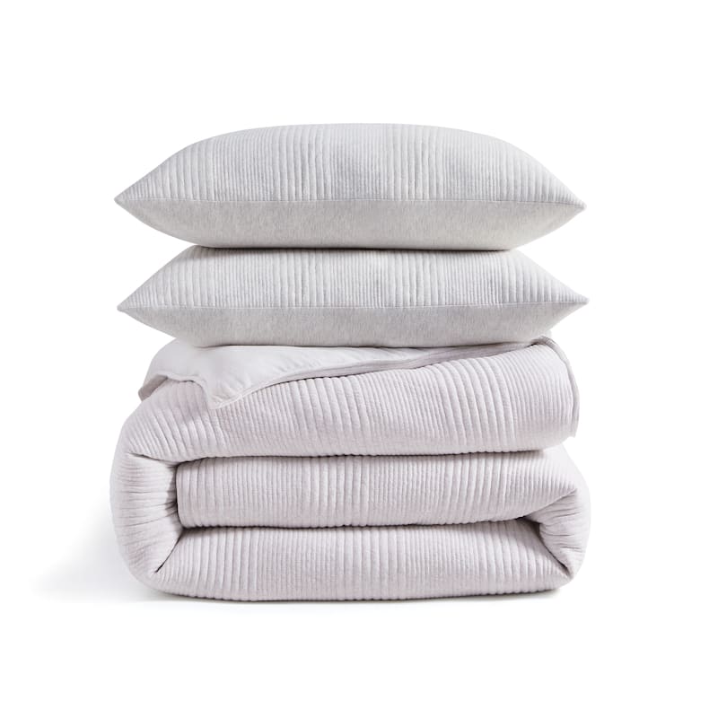 DKNY PURE Ribbed Jersey Comforter Set